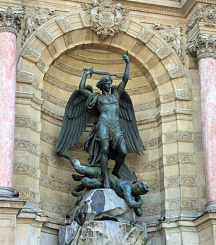 Saint-Michel terrassant le Dragon – Fontaine Saint-Michel à Paris
